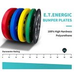 E.T. Energic 25lb Odorless Olympic Bumper Plates Set