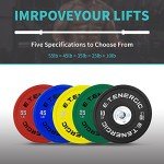 E.T. Energic 25lb Odorless Olympic Bumper Plates Set