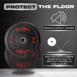 Yes4All 15LB Olympic Rubber Bumper Plates - Pair