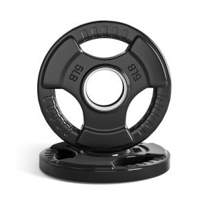 LIONSCOOL Rubber-Coated Olympic Grip Plates Set