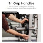 LIONSCOOL Rubber-Coated Olympic Grip Plates Set