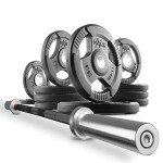 XMARK 7' Olympic Barbell with 115 lb Weight Set