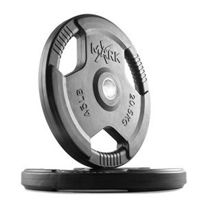 XMARK 45 lb Rubber Coated Olympic Weight Plates