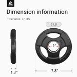 LIONSCOOL Rubber-Coated Olympic Grip Plates Set