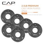 CAP Barbell 2.5 lb Olympic Grip Weight Plates Set
