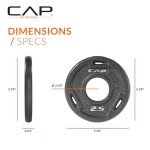 CAP Barbell 2.5 lb Olympic Grip Weight Plates Set