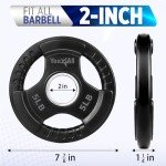 Yes4All 5LB Rubber Coated Weight Plate Grips