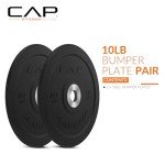 CAP Barbell Olympic Bumper Plate Set, 10 lb Pair