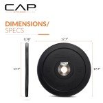 CAP Barbell Olympic Bumper Plate Set, 10 lb Pair