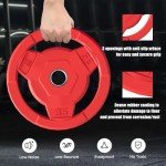 Color-Coded Rubber Olympic Weight Plates, 2.5LB Pair