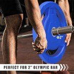 Color-Coded Rubber Olympic Weight Plates, 2.5LB Pair