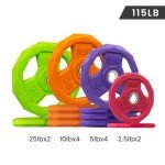 SPART Color Coded Rubber Coated Weight Plates - 115LB