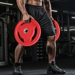 Color-Coded Rubber Olympic Weight Plates, 2.5LB Pair