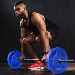 Color-Coded Rubber Olympic Weight Plates, 2.5LB Pair