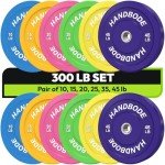Colored Rubber Olympic Bumper Plates for Weightlifting