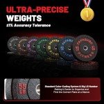 Papababe Olympic Bumper Plates Set - 100 LB