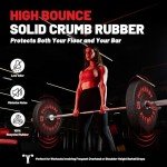 Papababe Olympic Bumper Plates Set - 100 LB