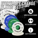 EVERYMATE Fractional Olympic Bumper Weight Plates Set