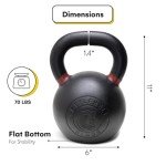 Kettlebell Kings 70 lbs Powder Coated Kettlebell