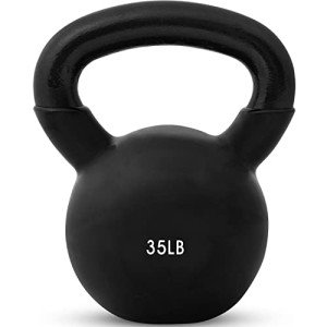 35 LB Vinyl Coated Kettlebell Weight by JFIT