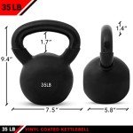 35 LB Vinyl Coated Kettlebell Weight by JFIT