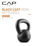 25 lb CAP Barbell Black Cast Iron Kettlebell