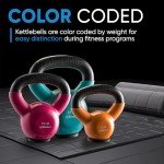 Bintiva Vinyl Coated Kettlebells - 5 to 30 lbs