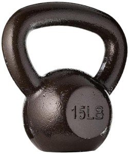 15 lb Cast Iron Kettlebell for Strength Training