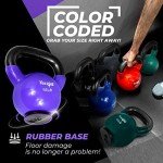 Yes4All Vinyl Coated 15 LB Kettlebell - Violet