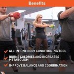 18 lb Blue Vinyl Coated Kettlebell for Strength Training