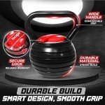 Yes4All Adjustable 18kg Cast Iron Kettlebell Set