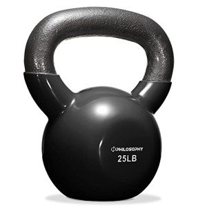 25 lb Vinyl Coated Cast Iron Kettlebell