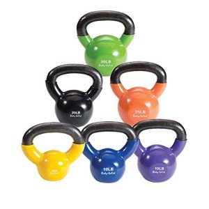 Vinyl Coated Kettlebell Set with Chrome Handle