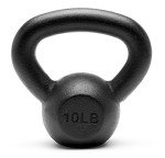 Solid Cast Iron Kettlebell Set (10, 15, 20 lbs)