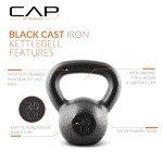 20 lb Black Cast Iron Kettlebell by CAP Barbell