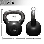 25 lb Vinyl Coated Cast Iron Kettlebell