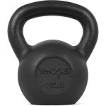 Yes4All 40 lbs Solid Cast Iron Kettlebell Set