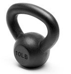Solid Cast Iron Kettlebell Set (10, 15, 20 lbs)