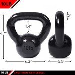 10 LB Cast Iron Kettlebell Weights by JFIT