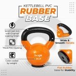 Yes4All 9kg Vinyl Coated Kettlebell with Rubber Base