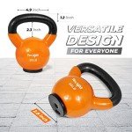 Yes4All 9kg Vinyl Coated Kettlebell with Rubber Base