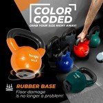 Yes4All 9kg Vinyl Coated Kettlebell with Rubber Base