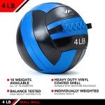 4 LB JFIT Soft Wall Medicine Ball - Blue/Black