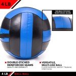 4 LB JFIT Soft Wall Medicine Ball - Blue/Black