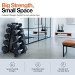 150 lb Dumbbell Set with Rack for Home Gym