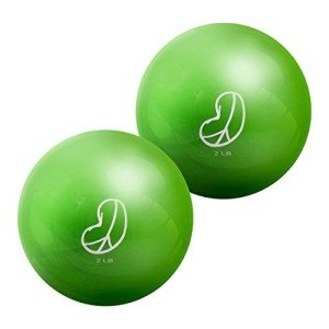 Soft Weighted Exercise Balls - 2lbs Lime (2 Pack)