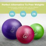 Soft Weighted Exercise Balls - 2lbs Lime (2 Pack)