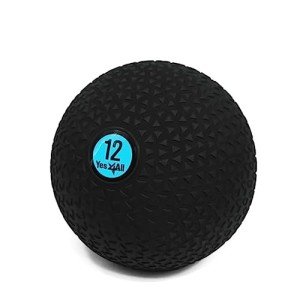 Yes4All Slam Ball, No-Bounce Ball for Exercise, Cross Training and Core Strength Workout 12lbs - Triangle Black