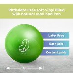 Soft Weighted Exercise Balls - 2lbs Lime (2 Pack)