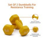 8 lb Neoprene Coated Hex Dumbbell Set of 2
